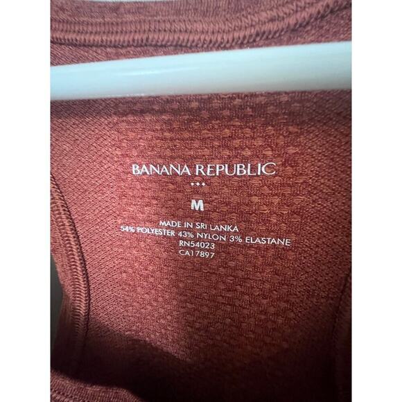 BANANA REPUBLIC ELASTANE BLEND ATHLETIC BROWN TANK TOP WOMENS MEDIUM - Picture 3 of 6